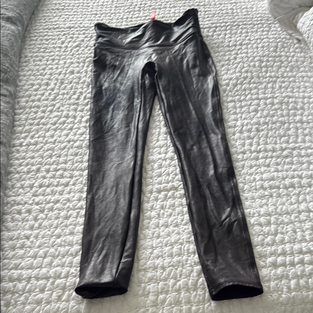 Spanx Black Faux Leather Leggings
